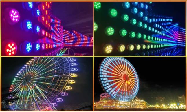 LED点光源灯全彩灯 70公分18灯5050贴片点光源 外控光源游乐装备灯防水线led照明_asiagame集团