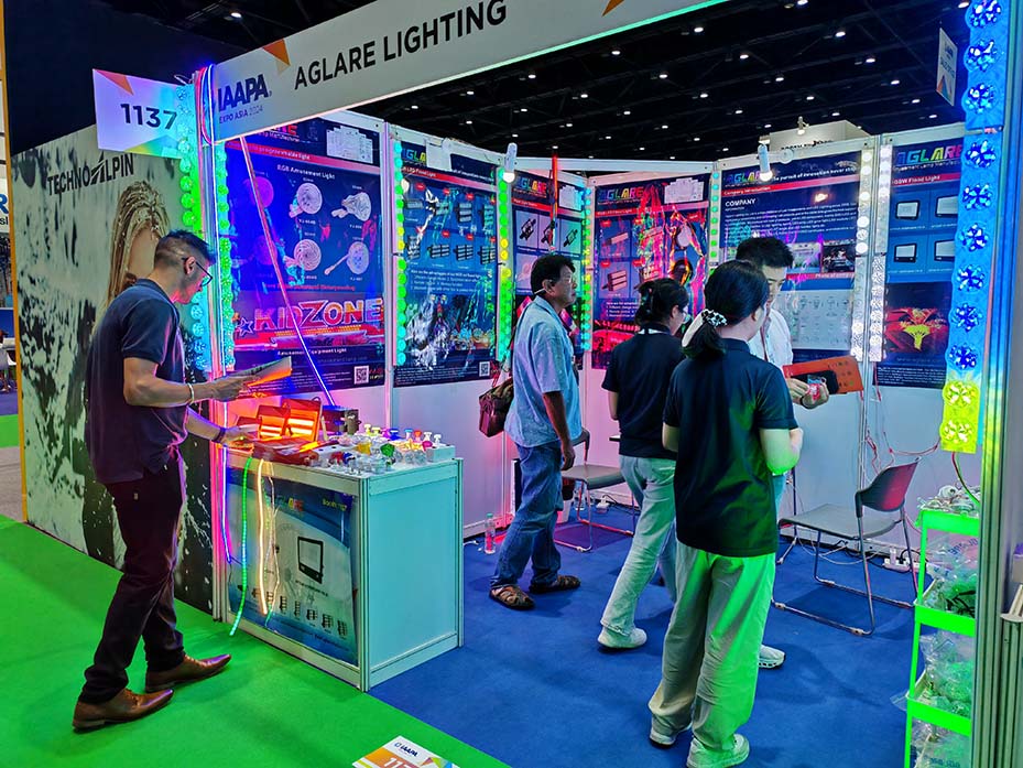 asiagame照明AGLARE亮相2024 年曼谷 IAAPA 亚洲展览会