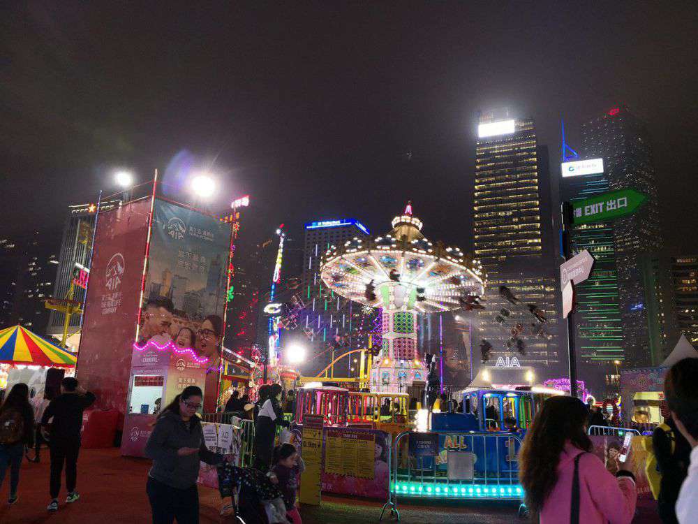 2018asiagame照明的娱乐灯用在香港中环佳年华展示_asiagame集团