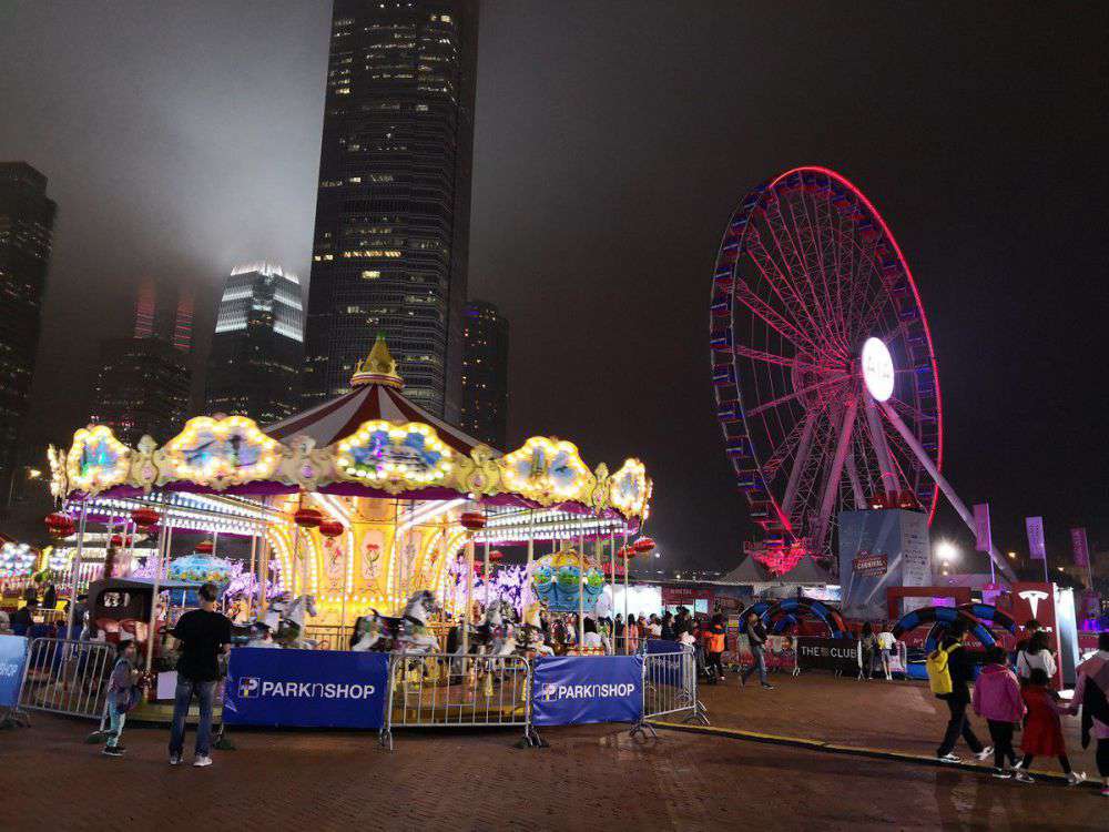2018asiagame照明的娱乐灯用在香港中环佳年华展示_asiagame集团
