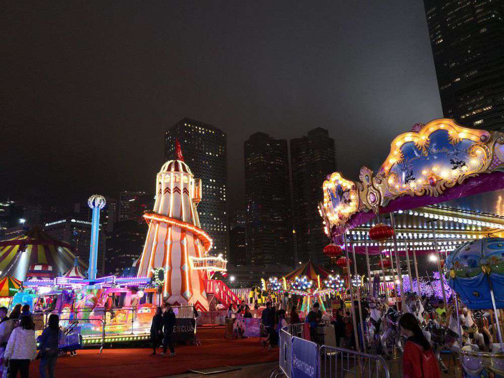 2018asiagame照明的娱乐灯用在香港中环佳年华展示_asiagame集团