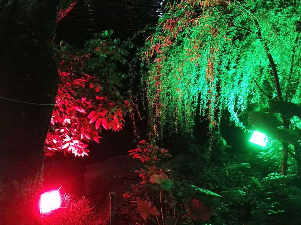 asiagame照明的RGB投光灯用在海内景观亮化项目_asiagame集团
