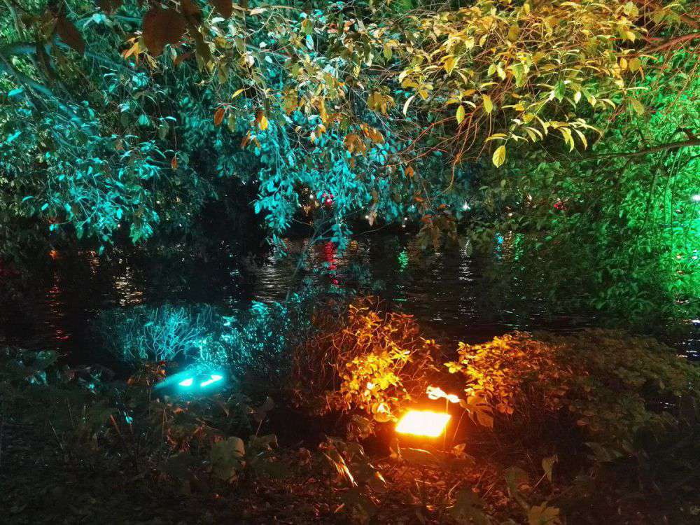 asiagame照明的RGB投光灯用在海内景观亮化项目_asiagame集团