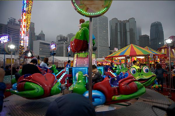 2018asiagame照明的娱乐灯用在香港中环佳年华展示